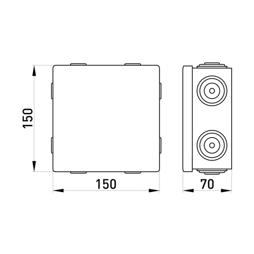 Коробка розподільна e.db.pro.150.150.70 p016104