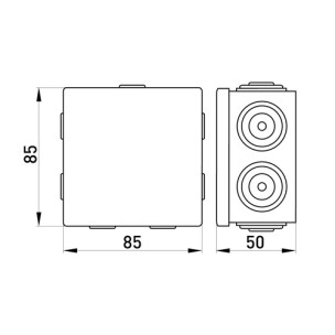 Коробка распределительная e.db.pro.85.85.50 p016102