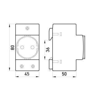 Розетка на DIN-рейку E.Next s004002