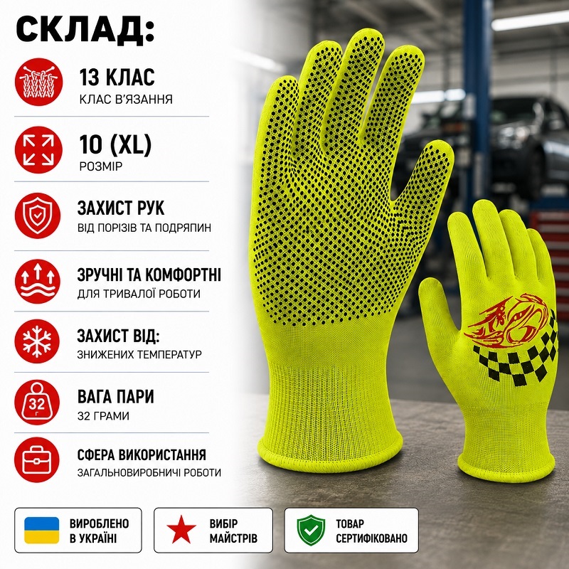 Робочі рукавички DOLONI 4110 автомобіліст