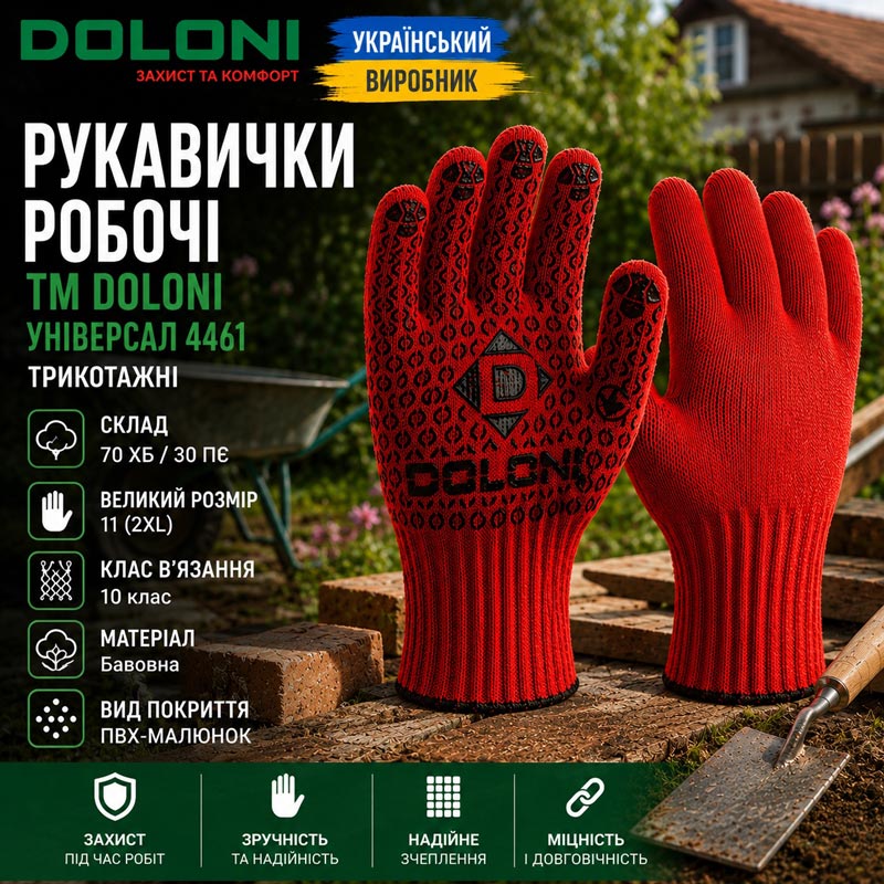 Робочі рукавички DOLONI 4461 універсал трикотажні