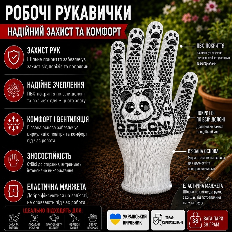 Робочі рукавички DOLONI 4895 КотоФан