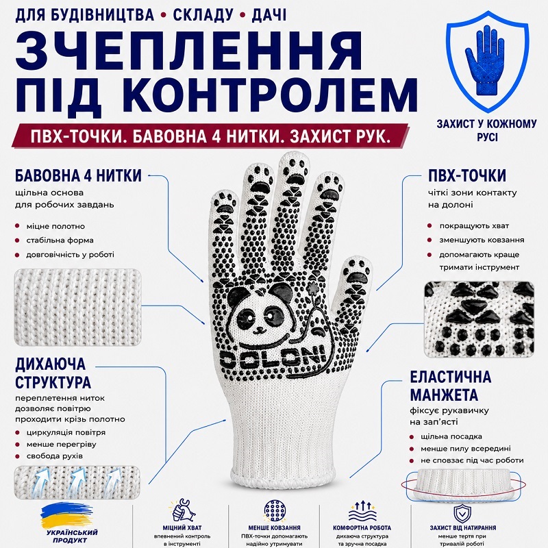 Робочі рукавички DOLONI 4895 КотоФан