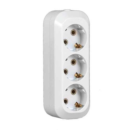 Розетка колодка SVITTEX трехместная с заземлением SV-010