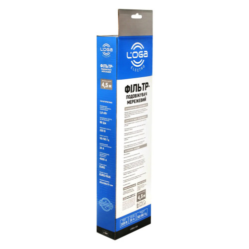 Подовжувач LOGA із мережевим фільтром 4,5 м L-904