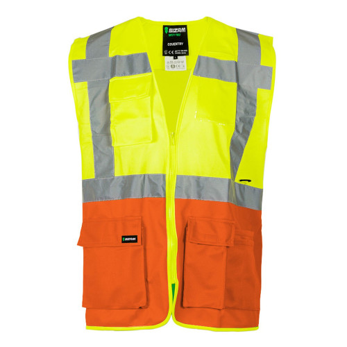 Жилет сигнальний світловідбиваючий COVENTRY лимонно-жовтогарячий