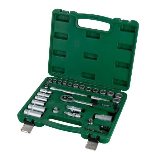 Набор насадок торцевых и биты 3/8" 39шт CrV GRAD