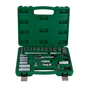 Набір торцевих насадок і біти 3/8" 39шт CrV GRAD