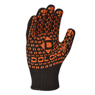 Рабочие перчатки рабочие DOLONI 10315 ДКГ черная красный рисунок