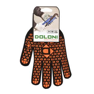 Перчатки рабочие DOLONI 10316 ДКГ черная красный рисунок