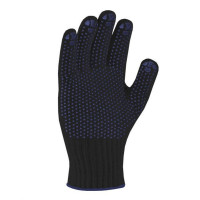 Робочі трикотажні рукавички з ПВХ крапкою чорні Україна 10 клас