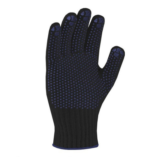 Робочі трикотажні рукавички з ПВХ крапкою чорні Україна 10 клас