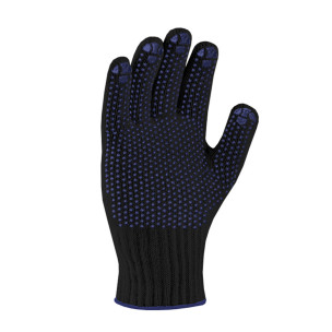 Робочі трикотажні рукавички з ПВХ крапкою чорні Україна 10 клас Робочі трикотажні рукавички з ПВХ крапкою чорні Україна 10 клас