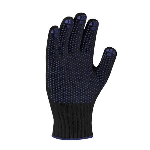 Робочі рукавички OSNOVA з крапкою ПВХ чорні