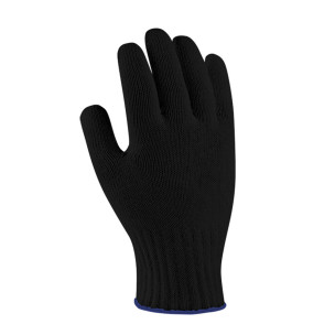 Рабочие трикотажные перчатки с ПВХ точкой черные Украина 10 класс