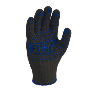 Рабочие перчатки DOLONI 15500 Fora чёрные с рисунком ПВХ Рабочие перчатки DOLONI 15500 Fora чёрные с рисунком ПВХ