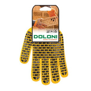 Рабочие перчатки DOLONI 4078 ДКГ желтая строитель