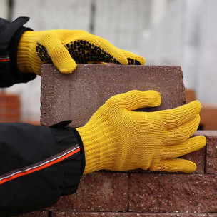 Рабочие перчатки DOLONI 4078 ДКГ желтая строитель