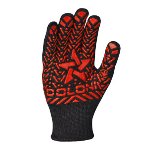 Робочі рукавички DOLONI 4080 ДКГ Зірка чорна червоний малюнок