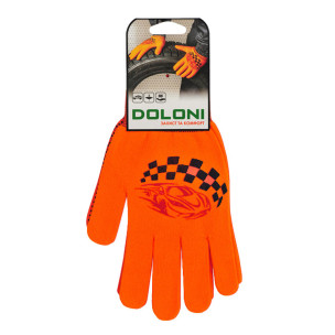 Робочі рукавички DOLONI 4111 ДКГ помаранчева з 2х стороннім чорним ПВХ АВТО
