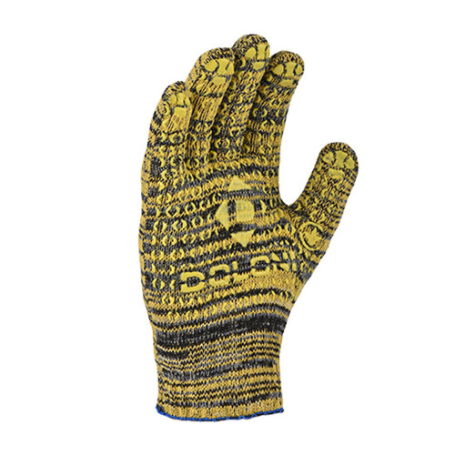 Рукавички DOLONI 4242 трикотажні жовті з пвх Рябушка 10 клас