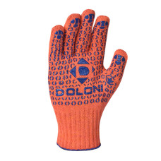Робочі рукавички DOLONI 526 ДКГ із точкою ПВХ orange