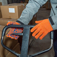 Робочі рукавички DOLONI 526 ДКГ із точкою ПВХ orange