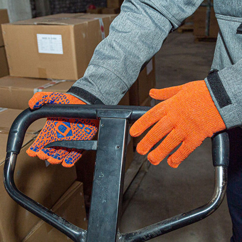 Рабочие перчатки DOLONI 526 ДКГ с точкой ПВХ orange