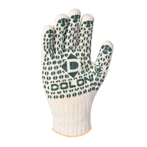Робочі рукавички DOLONI 547 ДКГ із зеленою точкою ПВХ