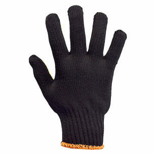 Рабочие перчатки Корона чёрная с рисунком ПВХ