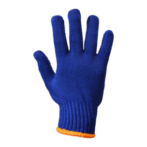 Рабочие перчатки Корона синие с рисунком ПВХ