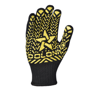 Робочі рукавички DOLONI 562 ДКГ Зірка чорна жовтий малюнок