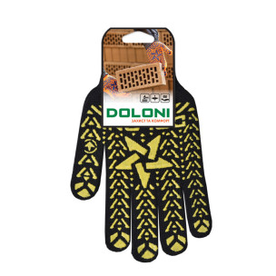 Рабочие перчатки DOLONI 562 ДКГ Звезда черная желтый рисунок
