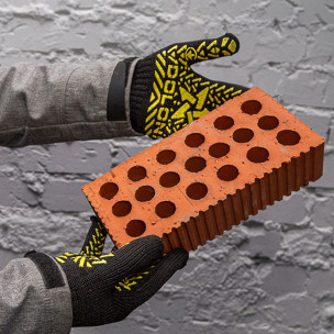 Рабочие перчатки DOLONI 562 ДКГ Звезда черная желтый рисунок