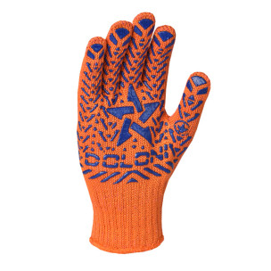 Робочі рукавички DOLONI 564 ДКГ Зірка помаранчева чорний малюнок