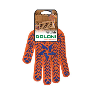 Рабочие перчатки DOLONI 564 ДКГ Звезда оранжевая черный рисунок