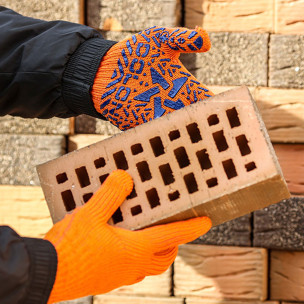 Рабочие перчатки DOLONI 564 ДКГ Звезда оранжевая черный рисунок