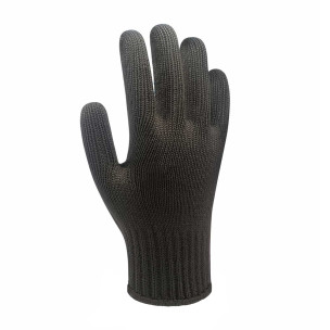 Робочі трикотажні рукавички Підкова чорні з ПВХ крапкою