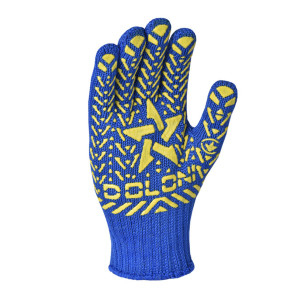 Рабочие перчатки DOLONI 587 ДКГ Звезда синяя желтый рисунок
