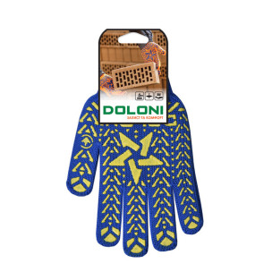 Рабочие перчатки DOLONI 587 ДКГ Звезда синяя желтый рисунок