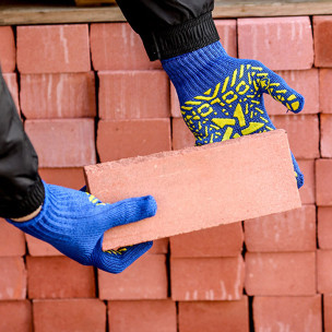 Рабочие перчатки DOLONI 587 ДКГ Звезда синяя желтый рисунок