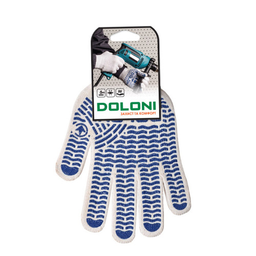 Робочі рукавички DOLONI 621 з малюнком ПВХ Хвиля