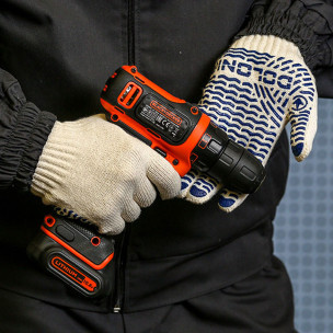 Робочі рукавички DOLONI 621 ДКГ із ПВХ малюнок Хвиля