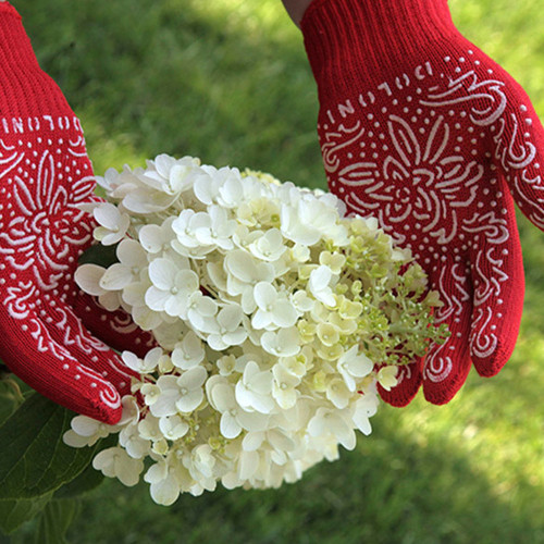 Рабочие перчатки DOLONI 4130 красные с точкой ПВХ Маки