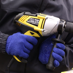 Рабочие перчатки DOLONI 646 с точкой ПВХ синие