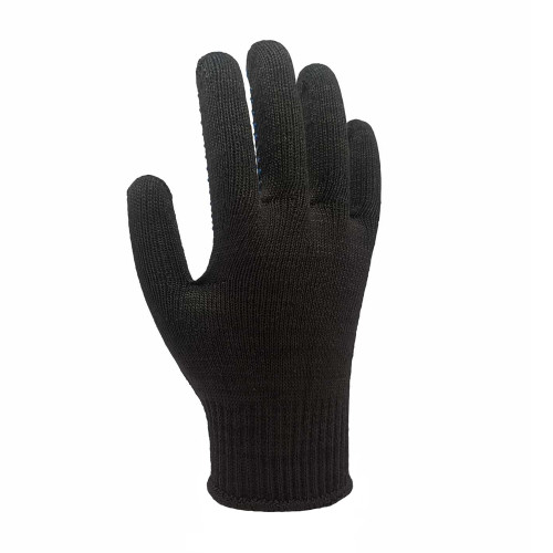Рабочие трикотажные перчатки TOP черные с ПВХ точкой