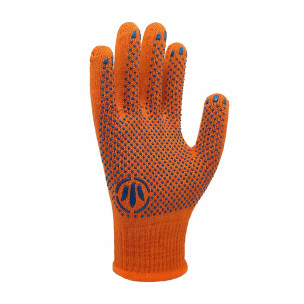 Рабочие трикотажные перчатки TOP оранжевые с ПВХ точкой