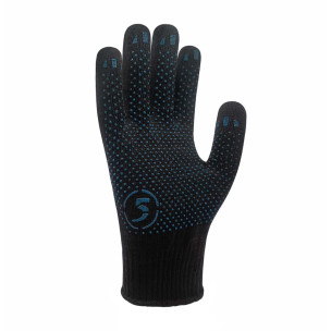 Рабочие трикотажные перчатки PREMIUM черные с ПВХ точкой