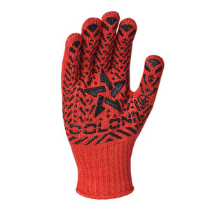 Робочі рукавички DOLONI 4040 ДКГ Зірка червона чорний малюнок