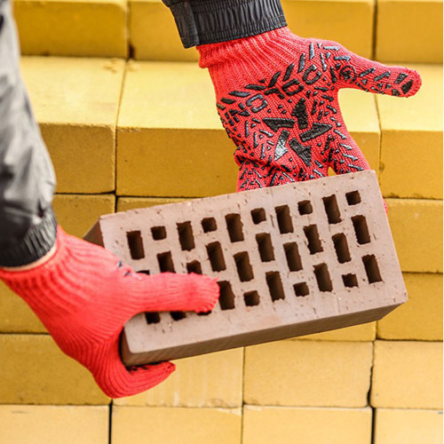 Робочі рукавички DOLONI 4040 ДКГ Зірка червона чорний малюнок